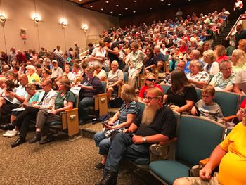 OUZ ELSON HALL AUDIENCE FOR  ASTRONOMY CLUB TOTAL SOLAR ECLIPSE TALK
