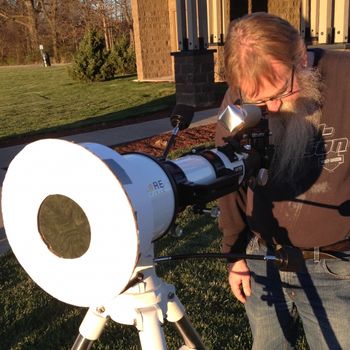 april2017aj Solar filter to view sunspots & 21 August total solar eclipse
