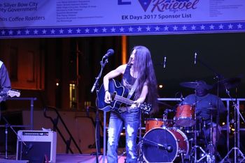 Evel Knievel Days, Butte, MT Heather Lingle, Michael McDaniel (drums) - photo by Josie Trudgeon
