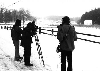 WVIZfilm1975 American Scrapbook film crew at Hale Homestead, NE Ohio
