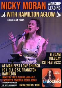 NICKY MORAN leads worship at Hamilton Aglow on tour