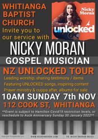 Nicky Moran worship leading sharing testimony & Unlocked album