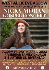 Outreach Gospel concert West Auckland Eve Aglow with Nicky Moran