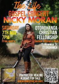 NICKY MORAN The Life outreach Gospel concert, Otorohanga