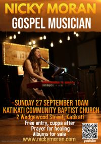 NICKY MORAN Guest gospel musician (details TBC)