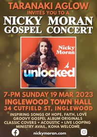 Taranaki Aglow host Nicky Moran Unlocked Gospel concert in Inglewood