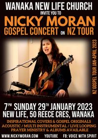 Wanaka Gospel concert with Nicky Moran at New Life Church