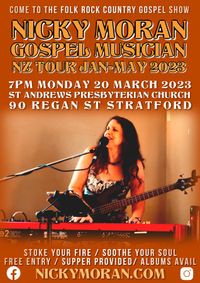 Folk Rock Country Gospel show with Nicky Moran in Stratford