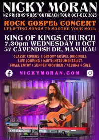 Rock Gospel concert with NICKY MORAN in Manukau