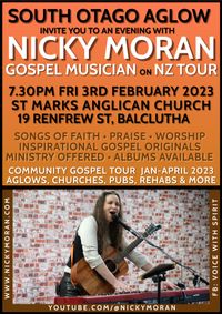 Balclutha Gospel Concert with Nicky Moran at South Otago AGLOW
