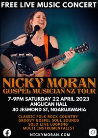Live music night in Ngaruawahia with Nicky Moran. 