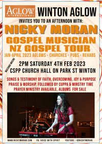 Winton Aglow guest worship leader and speaker Nicky Moran