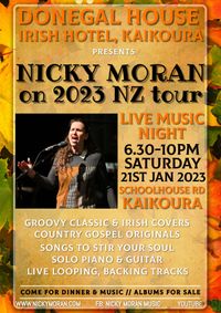 Nicky Moran live music night at Donegal Irish Hotel, Kaikoura
