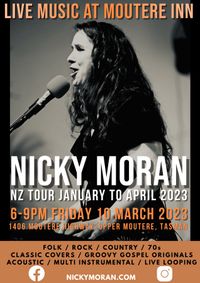 Live music with Nicky Moran at Moutere Inn NZ's oldest pub