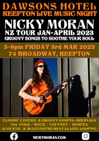 Reefton live music night at Dawson's Hotel with Nicky Moran