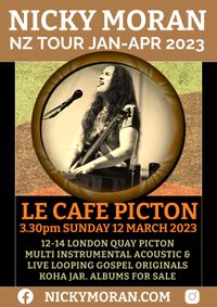 Nicky Moran at Le Cafe Picton with Sunday afternoon grooves