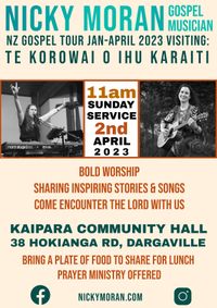 Dargaville Te Korowai o Ihu Karaiti Church guest Gospel musician Nicky Moran