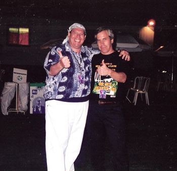 Hanging out with Buddy Guy organist Tony Z in mid-90's
