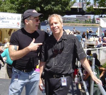 With my old friend, Santana keyboardist David K. Mathews
