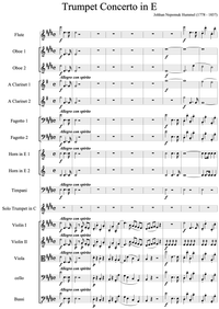 Hummel Trumpet Concerto in E - Orchestra Material