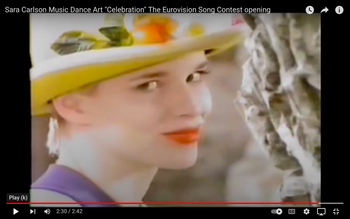 Sara Carlson Eurovision Song Contest opening "Celebration"
