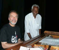 India tuner Kimball piano in Auroville
