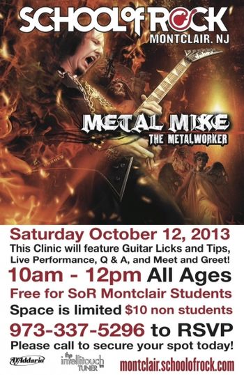 Metalworker Clinic Tour 2013 - SOR, Montclair, NJ
