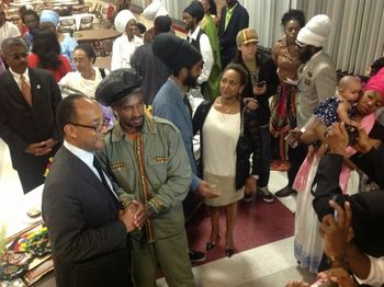 Osezua Reggae Artist with Prince Emiras and Princess Saba of Ethiopia
