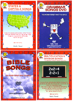 DVD Package Deal - $50. (save $20.) States and Capitals, Grammar, Bible, Multiplication and Division
