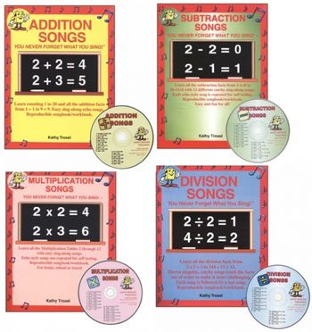 Package Deal on Math Kits - $40. Addition, Subtraction, Multiplication and Division CD and Book Kits
