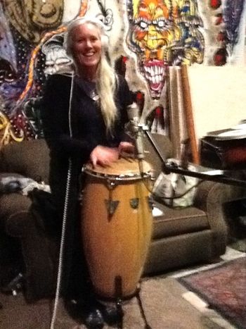 laying the percussion tracks
