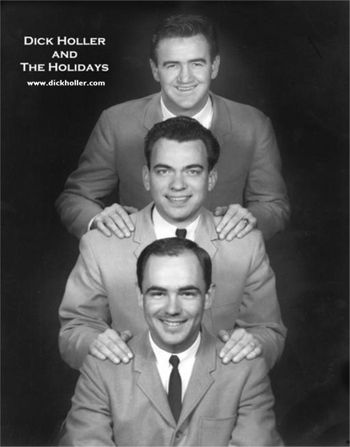 Dick Holler and the Holidays (from top Merlin Jones, Dick and Don Smith. Don along with Cyril Vetter
