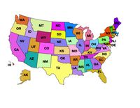 States and Capitals Song lyrics and smaller map