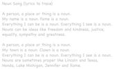 Noun Song lyrics to trace