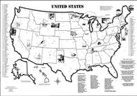 USA Map (25"x36")