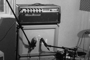 Trev Brimage guitar amp set up The Remission Flow - Rhythms Of Grace studio sessions

