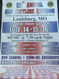 Louisburg, MO - Old Settlers Reunion