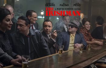 Ronnie appearing in Martin Scorsese’s The Irishman (2019)  alongside actor Stephen Graham.
