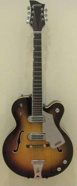 1977 Gretsch "George Van Eps" 7580 7 string guitar. Additional low string was used for walking bass
