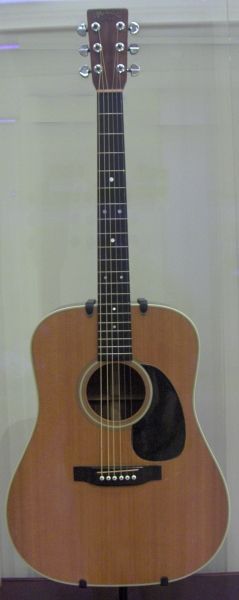 1975 Martin D-28 owned by Elvis Presley. It is considered to be the last guitar he performed with
