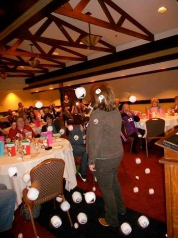 The snowball hilarity at NYDAG Women in Ministry Retreat
