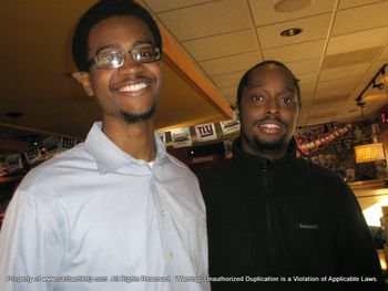 With Friend, and Former Saxpohone Student, William, at Applebee's, For Church Event!
