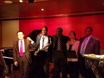 12/14/17 - What a night! Post-Show - CBJ 5tet Sold Out CD Release Party @ Jazz at Kitano (NYC) CD Release Tour "PROMISE!" 2017-2018
