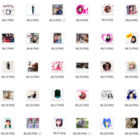Mari Line-Style Photo Set