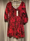 Mink Pink Red Roses Babydoll Dress