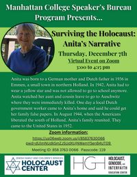 Surviving the Holocaust: Anita's Narrative