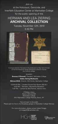 Public Opening of the Herman and Lea Ziering Archive