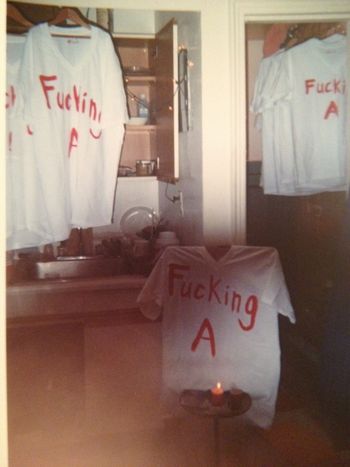 Shirts i made for the cast of Fucking A on opening night
