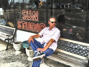 Mark hangin' out in front of the legendary Sun Studio in Memphis, TN.
