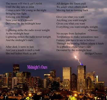 Midnight's Ours Lyrics
